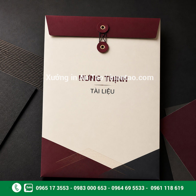 In bao thư A4 cho hợp đồng và hồ sơ Mẫu in bao thư A4 cao cấp đựng tài liệu