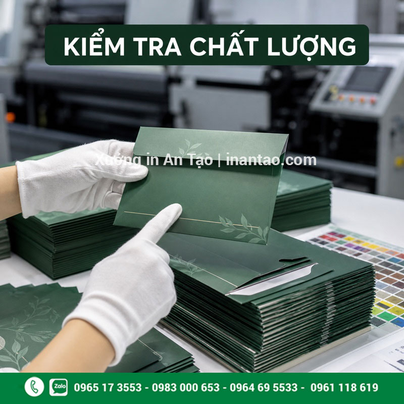 Quy trình kiểm tra thành phẩm bao thư Kiểm tra chất lượng in bao thư trước khi giao