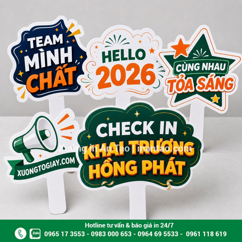 In hashtag cầm tay đẹp theo yêu cầu tại xuongtogiay.com Bộ in hashtag cầm tay Formex nhiều mẫu hoàn thiện tại xuongtogiay.com