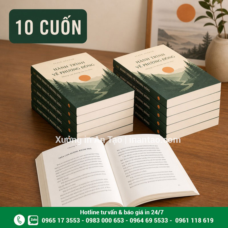 In sách số lượng ít từ một cuốn đến lô thử Lô in sách số lượng ít gồm 10 cuốn bìa mềm