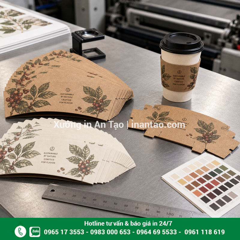 Quy trình kiểm tra in cover ly giấy TP HCM Kiểm tra màu và đường bế khi in cover ly giấy