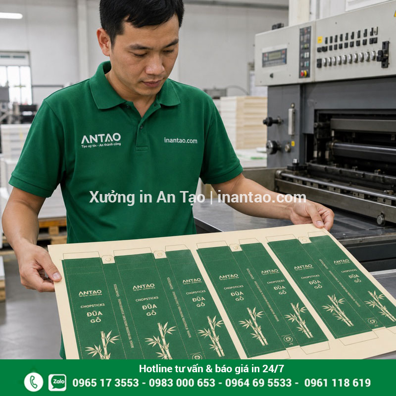 Quy trình in vỏ bao đũa tại xưởng Quy trình in vỏ bao đũa từ thiết kế đến bế dán thành phẩm